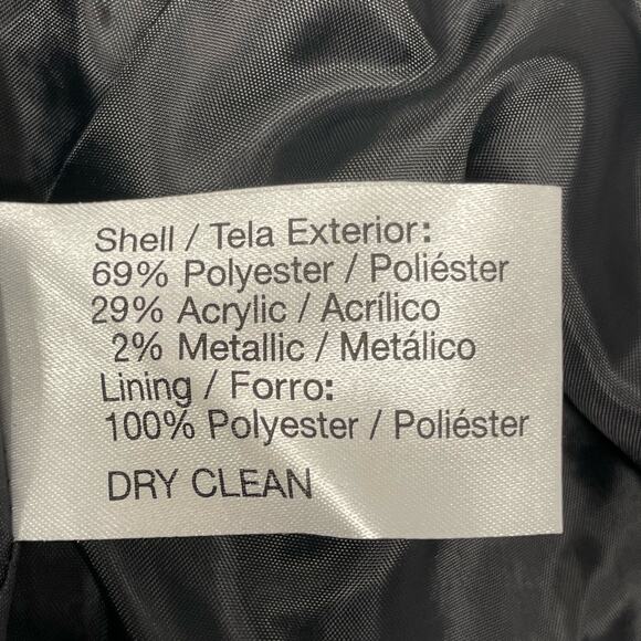 Oscar de la Renta Green Metallic Silver Woven Paisley Pattern pants size 8 NWT - Picture 13 of 14